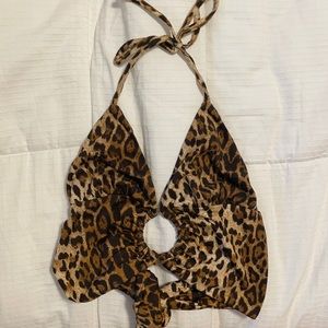 I.AM.GIA leopard halter top